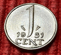 1 Cent 1951 | Niederlande | Juliana Koningin der Nederlanden | Münze aus Bronze | Sehr guter Zustand