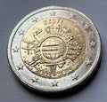 2 Euro 2012 | Estland | 10 Jahre Einführung des Euro (WWU) | Bi-Metall Gedenkmünze | schön