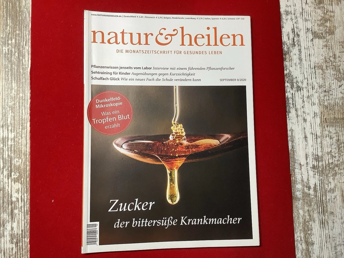Natur & Heilen Nr. 9/2020 | Zucker als Krankmacher | Dunkelfeld-Mikroskopie | Zeitschrift | Zustand gut