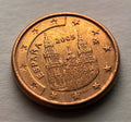 1 Cent 2005 | Spanien | Kathedrale von Santiago de Compostela | Verkupferter Stahl | Sammlermünze