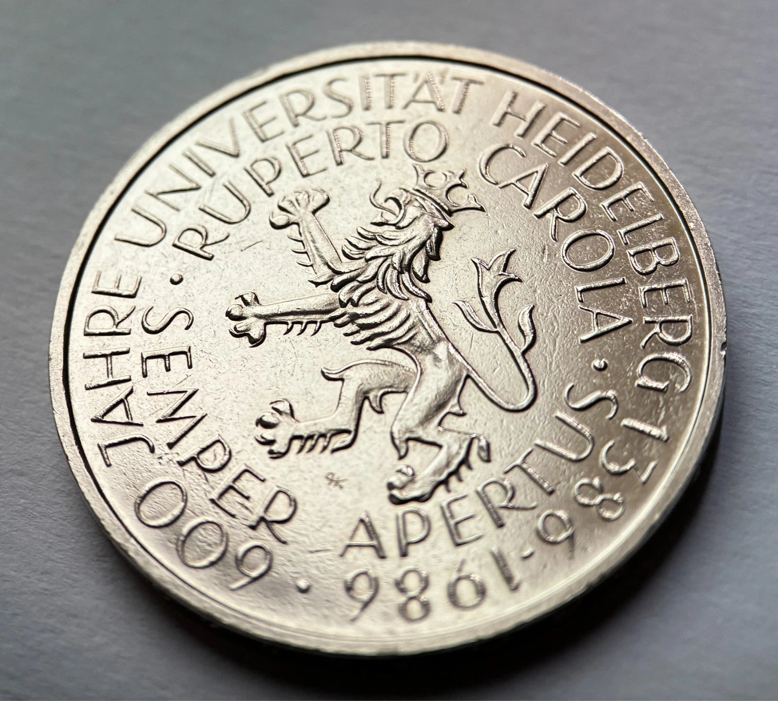 5 DM 1986 D | BRD | 600 Jahre Universität Heidelberg Gedenkmünze
