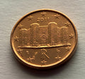 1 Cent 2011 | Italien | Castel del Monte, Apulien | Verkupferter Stahl | Sammlermünze