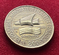 200 Lire 1992 | Italien | Briefmarkenausstellung Genua | Aluminiumbronze Münze | schön