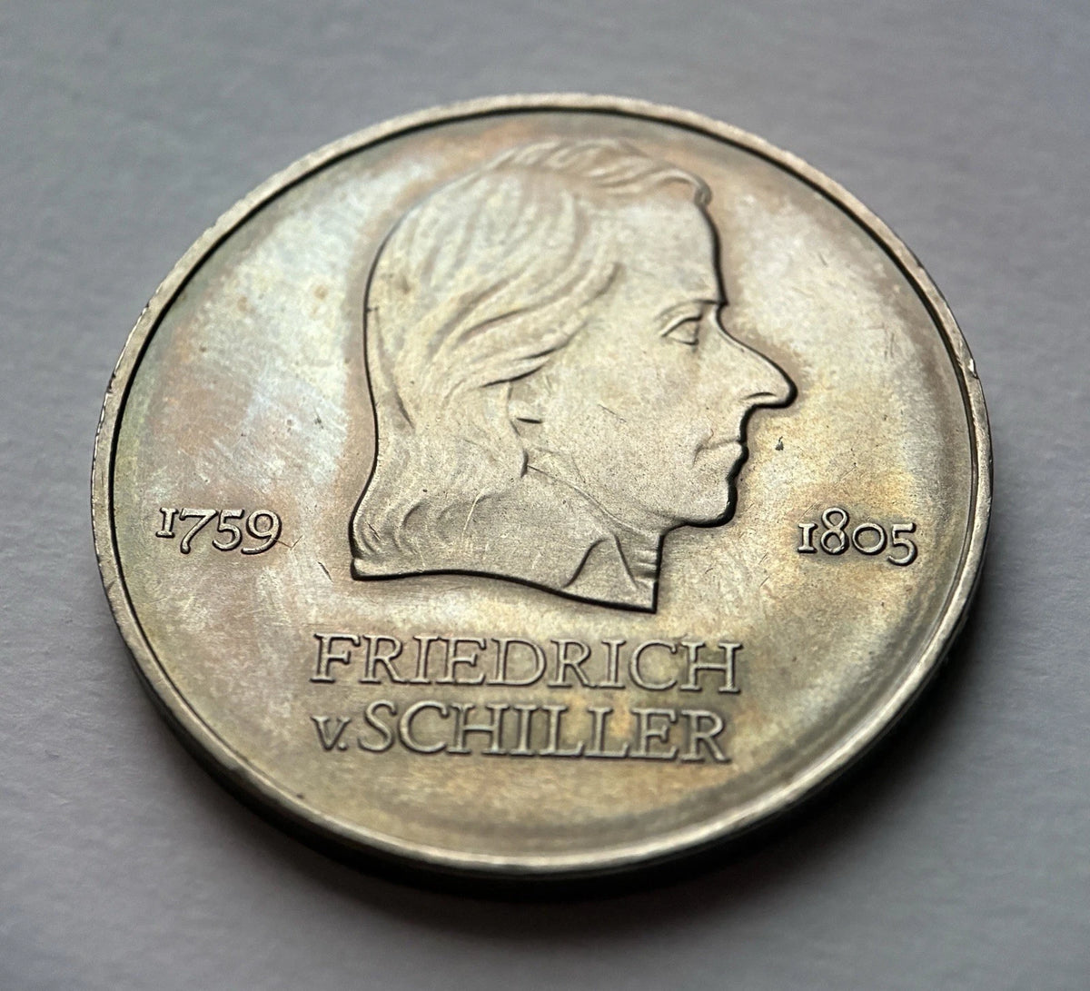 20 Mark 1972 A | Deutsche Demokratische Republik (DDR) | Friedrich von Schiller | Gedenkmünze aus Kupfer-Zink | schön