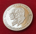 Sprechen über Deutschland | Willy Brandt & Willi Stoph | Historisches Gipfeltreffen Erfurt Kassel 1970 | Feinsilber Gedenkmedaille | vorzüglich