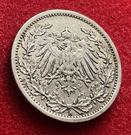 ½ Mark 1906 A | Deutsches Kaiserreich | 900er Silber | Kaiser Wilhelm II. | Historische Silbermünze | schön