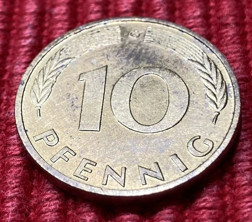 10 Pfennig 1985 G | Bundesrepublik Deutschland | Vermessingter Stahl | Münze | schön