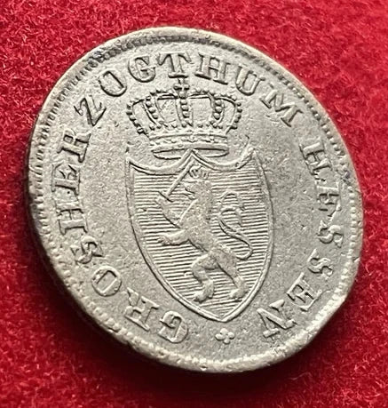 6 Kreuzer 1826 | Großherzogtum Hessen-Darmstadt | 343er Silber | Ludwig I. | Münze