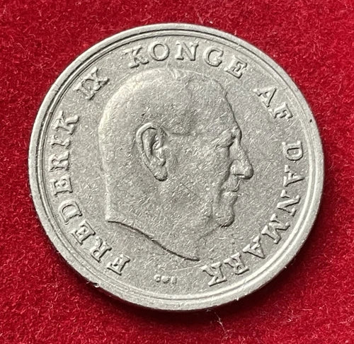 1 Krone 1966 | Dänemark | König Frederik IX. | Dänische Krone | Kupfer-Nickel Münze