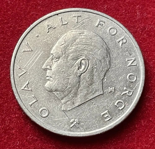 1 Krone 1975 | Norwegen | König Olav V. | Norwegische Krone | Kupfer-Nickel Münze