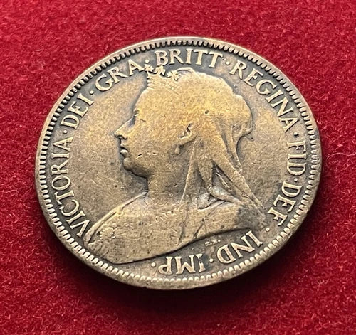 ½ Penny 1899 | Großbritannien | Königin Victoria | Britannia | Bronze | Historische Münze | schön