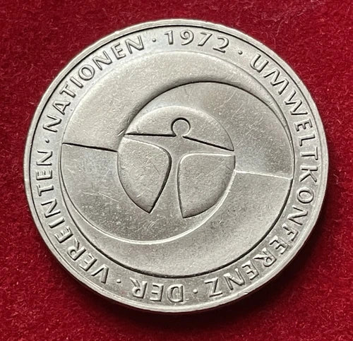 5 Deutsche Mark 1982 F | Bundesrepublik Deutschland (BRD) | 10 Jahre Umweltkonferenz 1972 | Vernickelte Kupfer-Nickel-Legierung | Gedenkmünze | schön