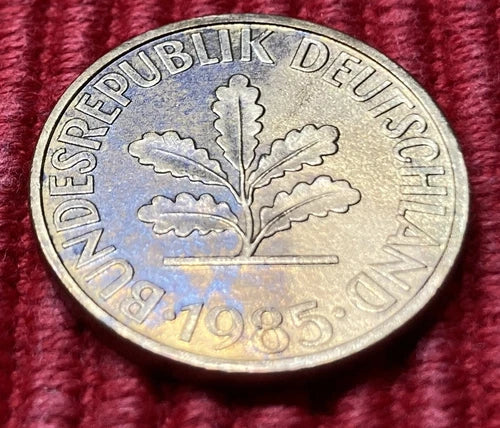 10 Pfennig 1985 G | Bundesrepublik Deutschland | Vermessingter Stahl | Münze | schön