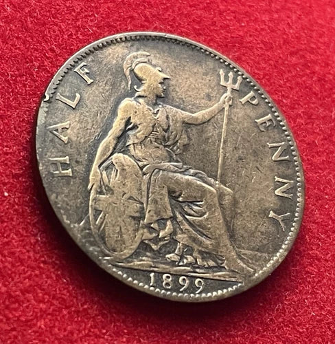½ Penny 1899 | Großbritannien | Königin Victoria | Britannia | Bronze | Historische Münze | schön