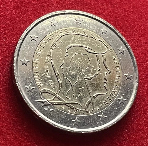 2 Euro 2013 | Niederlande | 200 Jahre Königreich | Bi-Metall Gedenkmünze | schön