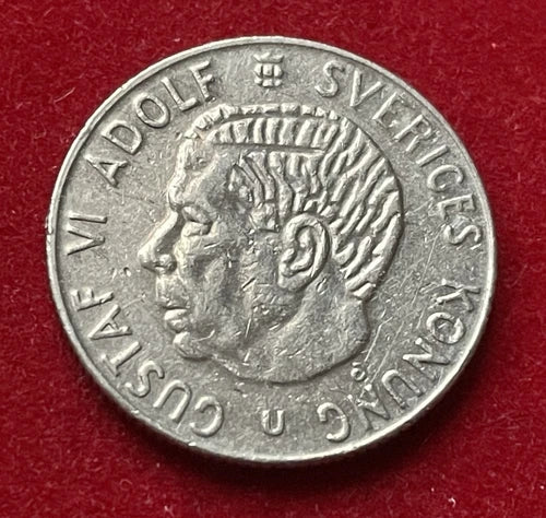 1 Krona 1973 | Schweden | König Gustaf VI. Adolf | Schwedische Krone | Historische Münze
