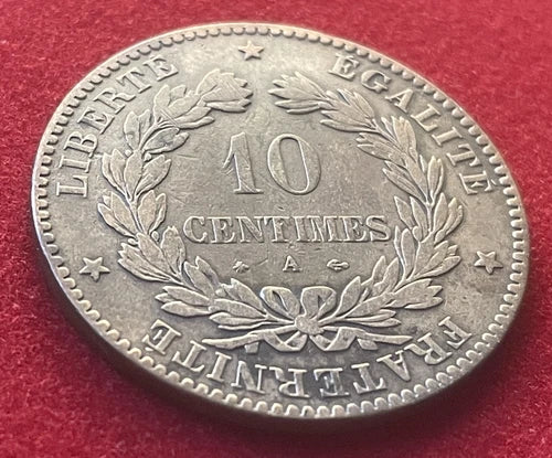 10 Centimes 1876 A | Frankreich | Dritte Republik | Bronze | Historische Münze | sehr schön