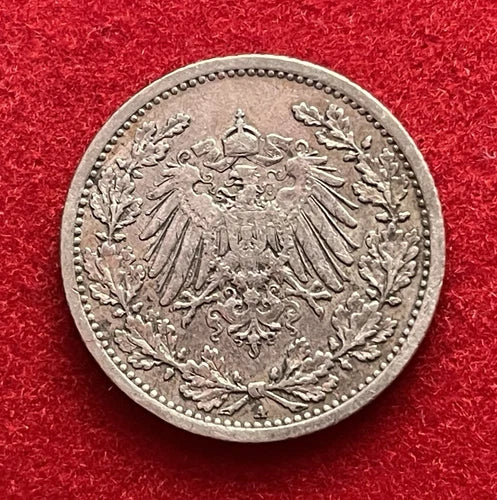 ½ Mark 1906 A | Deutsches Kaiserreich | 900er Silber | Kaiser Wilhelm II. | Historische Silbermünze | schön
