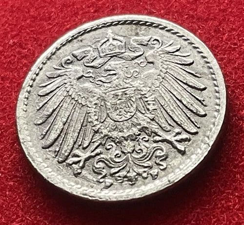5 Pfennig 1920 | Deutsches Kaiserreich | Wilhelm II. | Reichsadler | Münze