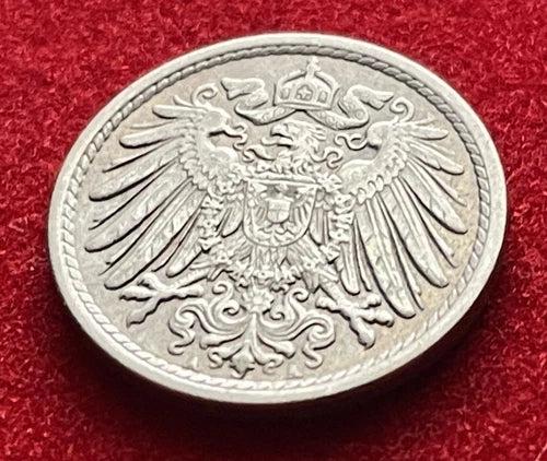 5 Pfennig 1911 A | Deutsches Reich | Kaiserreich Adler | Kupfer-Nickel | schön