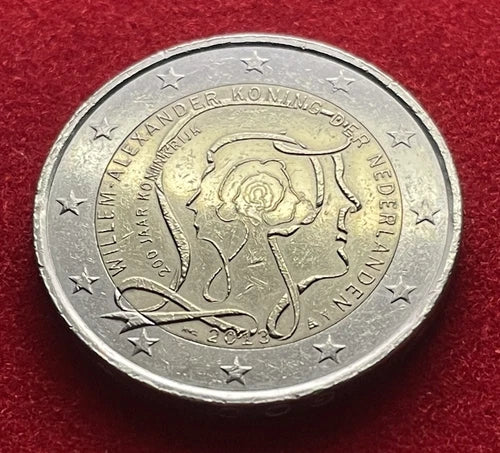 2 Euro 2013 | Niederlande | 200 Jahre Königreich | Bi-Metall Gedenkmünze | schön