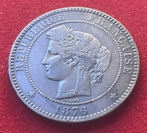 10 Centimes 1876 A | Frankreich | Dritte Republik | Bronze | Historische Münze | sehr schön