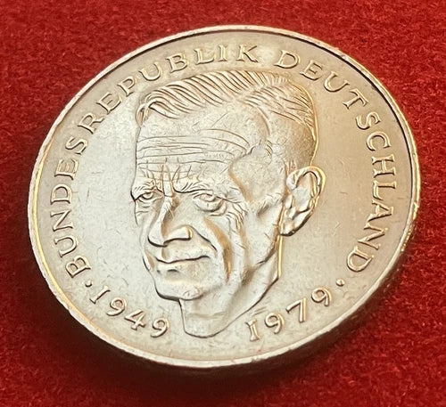 2 Deutsche Mark 1979 J | Bundesrepublik Deutschland | Kurt Schumacher | Kupfer-Nickel Gedenkmünze | schön