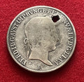 20 Kreuzer 1848 | Königreich Ungarn | Ferdinand I. | 583er Silber – Gelocht | Historische Münze