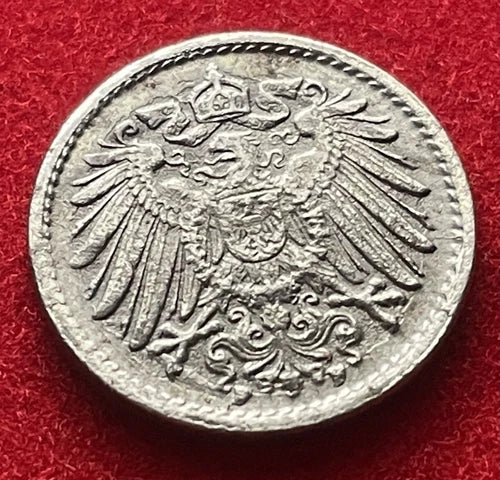 5 Pfennig 1920 | Deutsches Kaiserreich | Wilhelm II. | Reichsadler | Münze