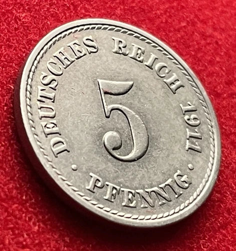 5 Pfennig 1911 A | Deutsches Reich | Kaiserreich Adler | Kupfer-Nickel | schön