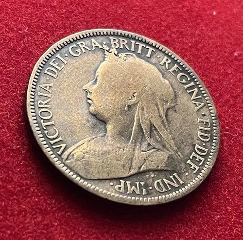 ½ Penny 1899 | Großbritannien | Königin Victoria | Britannia | Bronze | Historische Münze | schön