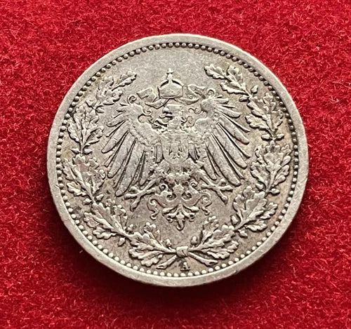 ½ Mark 1906 A | Deutsches Kaiserreich | 900er Silber | Kaiser Wilhelm II. | Historische Silbermünze | schön