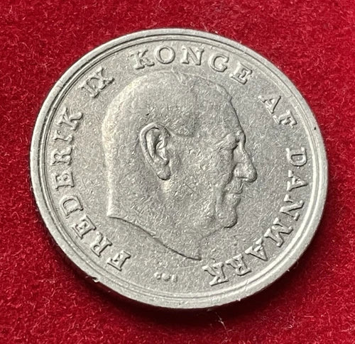 1 Krone 1966 | Dänemark | König Frederik IX. | Dänische Krone | Kupfer-Nickel Münze