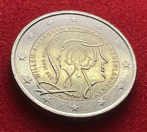 2 Euro 2013 | Niederlande | 200 Jahre Königreich | Bi-Metall Gedenkmünze | schön