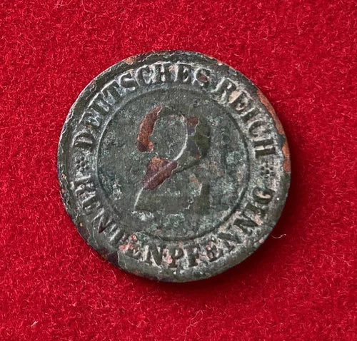 2 Rentenpfennig 1923 F | Deutsches Reich | Getreidegarbe | Münze aus Bronze