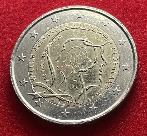 2 Euro 2013 | Niederlande | 200 Jahre Königreich | Bi-Metall Gedenkmünze | schön