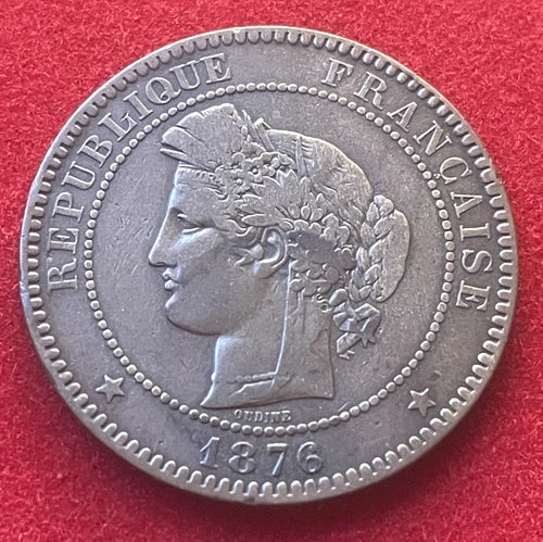 10 Centimes 1876 A | Frankreich | Dritte Republik | Bronze | Historische Münze | sehr schön