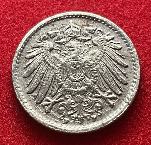 5 Pfennig 1920 | Deutsches Kaiserreich | Wilhelm II. | Reichsadler | Münze