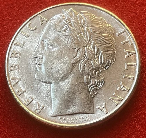 100 Lire 1979 | Italien | Minerva & Olivenbaum | Edelstahl Münze