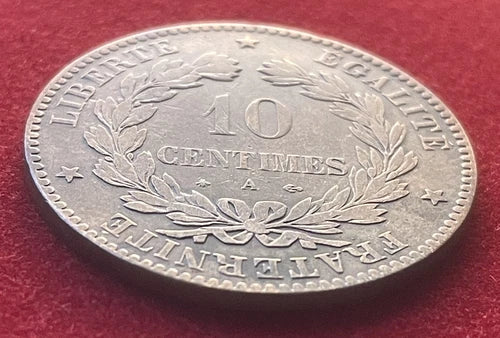 10 Centimes 1876 A | Frankreich | Dritte Republik | Bronze | Historische Münze | sehr schön