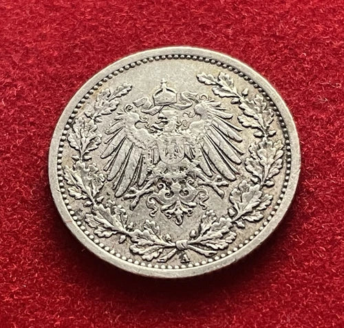 ½ Mark 1906 A | Deutsches Kaiserreich | 900er Silber | Kaiser Wilhelm II. | Historische Silbermünze | schön