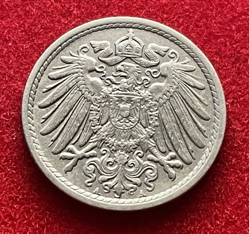 5 Pfennig 1911 A | Deutsches Reich | Kaiserreich Adler | Kupfer-Nickel | schön